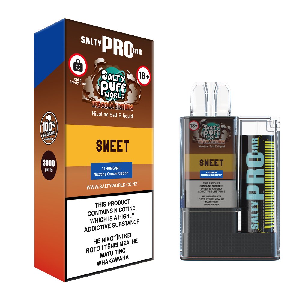 [Ice Cola Edition] Salty Pro Bar Sweet Disposable Vape | Shosha Vape NZ