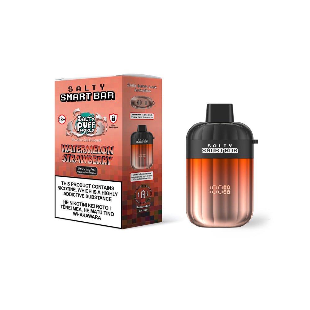 Salty Smart Bar Watermelon Strawberry Disposable Vape | Shosha Vape NZ