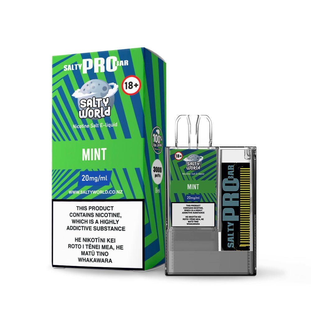 Salty Pro Bar Mint Disposable Vape | Hel Vape NZ